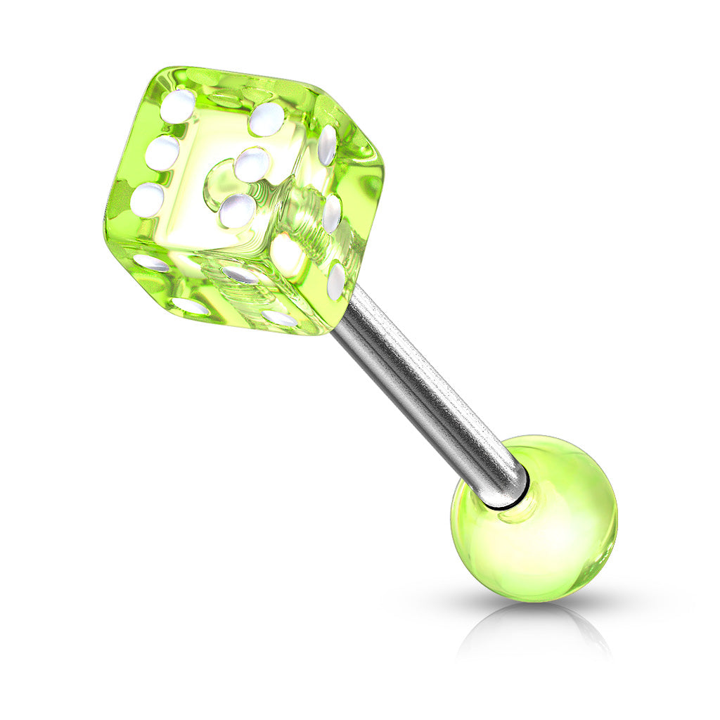 14ga Barbell Acrylic Dice